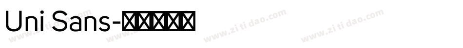 Uni Sans字体转换
